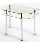 Glass dining table D-09-1 with tempered glass and chrome legs order